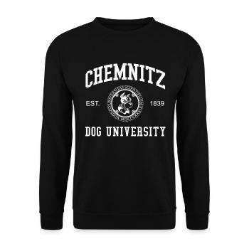 Université canine de Chemnitz Universität Hochschule Uni - Sweat-shirt Unisexe - noir - Devant - Alina (178cm) & Michal (187cm)