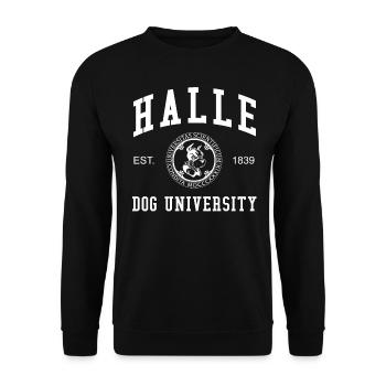 Université canine de Halle Universität Hochschule Uni - Sweat-shirt Unisexe - noir - Devant - Alina (178cm) & Michal (187cm)