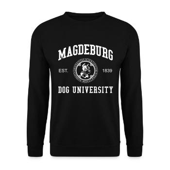 Magdeburg Dog University University College - Unisex Sweatshirt - black - Front - Alina (178cm) & Michal (187cm)
