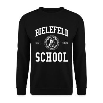 Bielefeld School Universität Hochschule University - Unisex Sweatshirt - black - Front - Alina (178cm) & Michal (187cm)