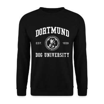 Dortmund Dog University Universität Hochschule Uni - Unisex Sweatshirt - black - Front - Alina (178cm) & Michal (187cm)