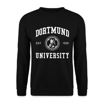 Dortmund University Universität Hochschule Uni - Unisex Sweatshirt - black - Front - Alina (178cm) & Michal (187cm)