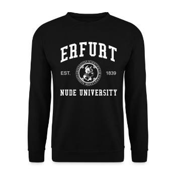 Erfurt Nude University Universität Hochschule Uni - Unisex Sweatshirt - black - Front - Alina (178cm) & Michal (187cm)