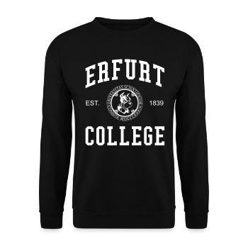 Collège universitaire d’Erfurt Collège universitaire École universitaire - Sweat-shirt Unisexe - noir - Devant - Alina (178cm) & Michal (187cm)