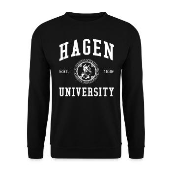 Université Hagen Universität Hochschule Uni - Sweat-shirt Unisexe - noir - Devant - Alina (178cm) & Michal (187cm)