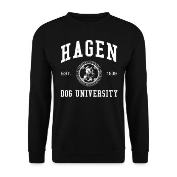 Université du chien Hagen Universität Hochschule Uni - Sweat-shirt Unisexe - noir - Devant - Alina (178cm) & Michal (187cm)