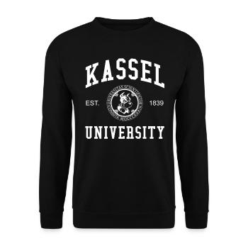 Kassel University Universität Hochschule Uni - Unisex Sweatshirt - black - Front - Alina (178cm) & Michal (187cm)