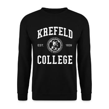 Krefeld College University University of Applied Sciences - Unisex Sweatshirt - black - Front - Alina (178cm) & Michal (187cm)