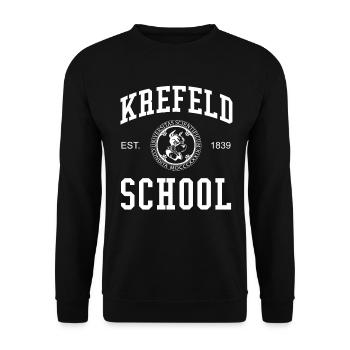 Krefeld School Universität Hochschule University - Unisex Sweatshirt - black - Front - Alina (178cm) & Michal (187cm)