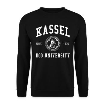 Kassel Dog University Universität Hochschule Uni - Unisex Sweatshirt - black - Front - Alina (178cm) & Michal (187cm)