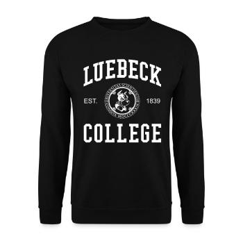 Lübeck College University Universität Hochschule - Unisex Sweatshirt - black - Front - Alina (178cm) & Michal (187cm)