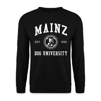 Mainz Dog University Universität Hochschule Uni - Unisex Sweatshirt - black - Front - Alina (178cm) & Michal (187cm)