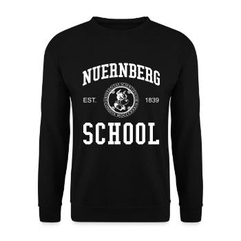 Nuremberg School University University University - Unisex Sweatshirt - black - Front - Alina (178cm) & Michal (187cm)