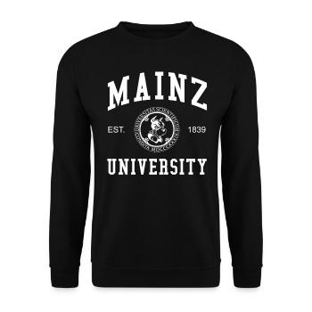 Université de Mayence Universität Hochschule Uni - Sweat-shirt Unisexe - noir - Devant - Alina (178cm) & Michal (187cm)