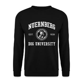 Nürnberg Dog University Universität Hochschule Uni - Unisex Sweatshirt - black - Front - Alina (178cm) & Michal (187cm)