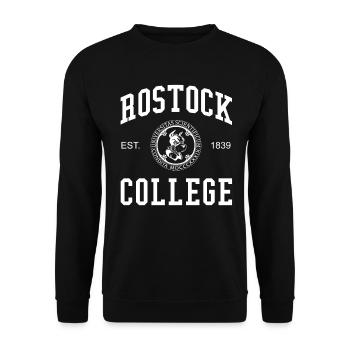 Rostock College University University of Applied Sciences - Unisex Sweatshirt - black - Front - Alina (178cm) & Michal (187cm)