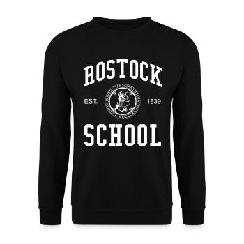 Rostock School Universität Hochschule University - Unisex Sweatshirt - black - Front - Alina (178cm) & Michal (187cm)