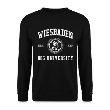 Wiesbaden Dog University University College - Unisex Sweatshirt - black - Front - Alina (178cm) & Michal (187cm)