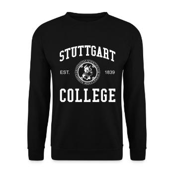Stuttgart College University University School - Sweat-shirt Unisexe - noir - Devant - Alina (178cm) & Michal (187cm)