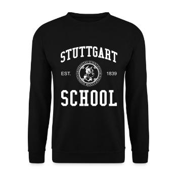 Stuttgart School Universität Hochschule University - Unisex Sweatshirt - black - Front - Alina (178cm) & Michal (187cm)