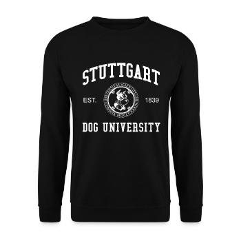 Stuttgart Dog University University College - Unisex Sweatshirt - black - Front - Alina (178cm) & Michal (187cm)