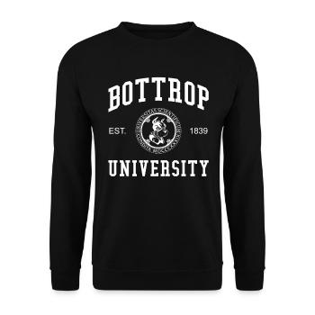 Bottrop University Universität Hochschule Uni - Unisex Sweatshirt - black - Front - Alina (178cm) & Michal (187cm)