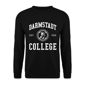 Darmstadt College University Universität Schule - Unisex Pullover - Schwarz - Vorne - Alina (178cm) & Michal (187cm)