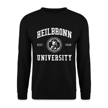Heilbronn University Universität Hochschule Uni - Unisex Sweatshirt - black - Front - Alina (178cm) & Michal (187cm)