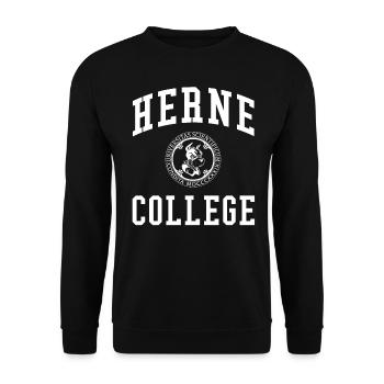 Herne College University Universität Hochschule - Sweat-shirt Unisexe - noir - Devant - Alina (178cm) & Michal (187cm)