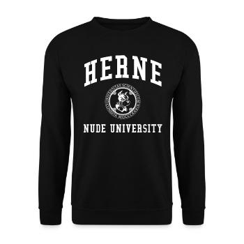 Herne Nude University Universität Hochschule Uni - Sweat-shirt Unisexe - noir - Devant - Alina (178cm) & Michal (187cm)