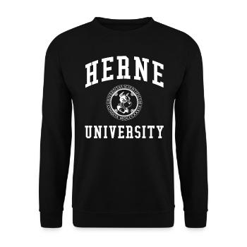 Université Herne Universität Hochschule Uni - Sweat-shirt Unisexe - noir - Devant - Alina (178cm) & Michal (187cm)