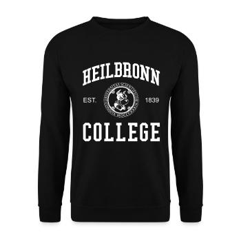 Heilbronn College University University School - Unisex Sweatshirt - black - Front - Alina (178cm) & Michal (187cm)