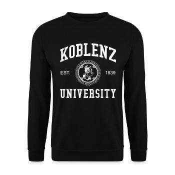 Koblenz University Universität Hochschule Uni - Unisex Sweatshirt - black - Front - Alina (178cm) & Michal (187cm)