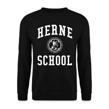 École Herne Collège universitaire École universitaire - Sweat-shirt Unisexe - noir - Devant - Alina (178cm) & Michal (187cm)
