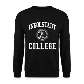 Ingolstadt College University Universität Uni - Unisex Pullover - Schwarz - Vorne - Alina (178cm) & Michal (187cm)