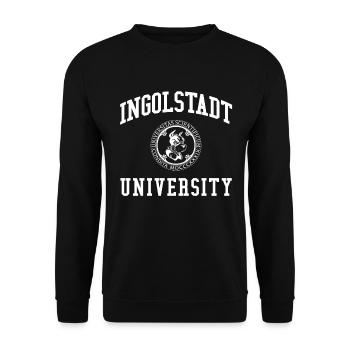 Ingolstadt University Universität Hochschule Uni - Unisex Pullover - Schwarz - Vorne - Alina (178cm) & Michal (187cm)