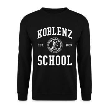 Koblenz School Universität Hochschule University - Unisex Sweatshirt - black - Front - Alina (178cm) & Michal (187cm)