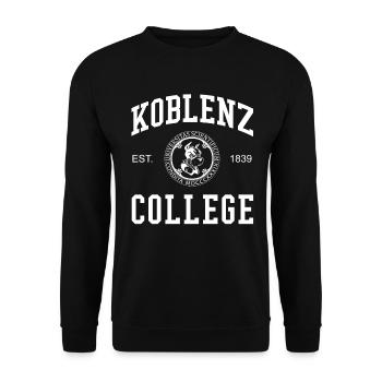 Collège de Coblence Université Universität Hochschule - Sweat-shirt Unisexe - noir - Devant - Alina (178cm) & Michal (187cm)