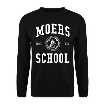 École Moers Université Université École universitaire - Sweat-shirt Unisexe - noir - Devant - Alina (178cm) & Michal (187cm)