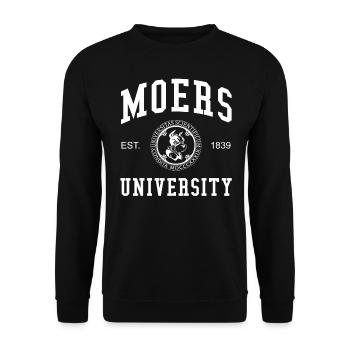 Moers University Universität Hochschule Uni - Unisex Sweatshirt - black - Front - Alina (178cm) & Michal (187cm)