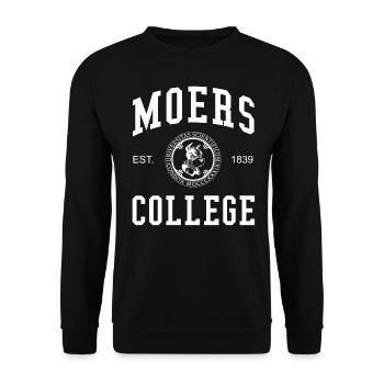 Moers College University Universität Hochschule - Unisex Sweatshirt - black - Front - Alina (178cm) & Michal (187cm)
