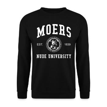 Moers Nude University University College University - Unisex Sweatshirt - black - Front - Alina (178cm) & Michal (187cm)