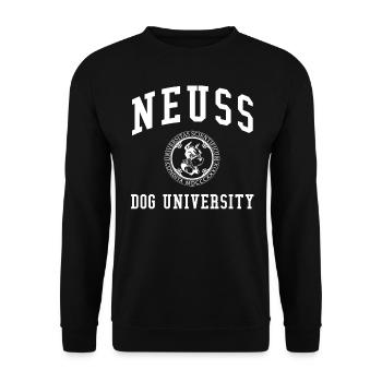Neuss Dog University Universität Hochschule Uni - Unisex Sweatshirt - black - Front - Alina (178cm) & Michal (187cm)