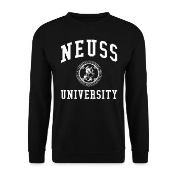 Université de Neuss Universität Hochschule Uni - Sweat-shirt Unisexe - noir - Devant - Alina (178cm) & Michal (187cm)