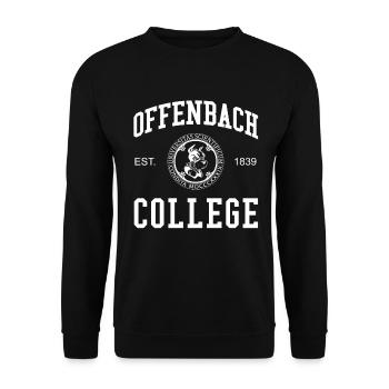 Offenbach College University School - Unisex Sweatshirt - black - Front - Alina (178cm) & Michal (187cm)