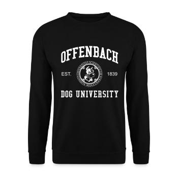 Offenbach Dog University College - Unisex Sweatshirt - black - Front - Alina (178cm) & Michal (187cm)