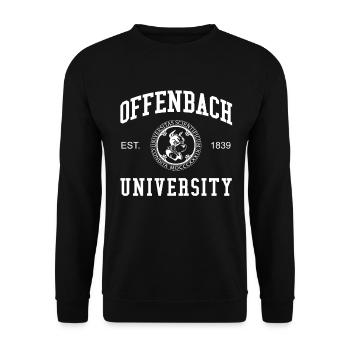 Offenbach University Universität Hochschule Uni - Unisex Sweatshirt - black - Front - Alina (178cm) & Michal (187cm)