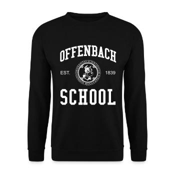 Offenbach School University College University - Unisex Sweatshirt - black - Front - Alina (178cm) & Michal (187cm)