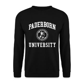 Paderborn University Universität Hochschule Uni - Unisex Pullover - Schwarz - Vorne - Alina (178cm) & Michal (187cm)