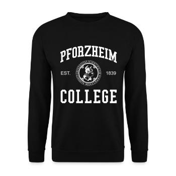 École universitaire du collège Pforzheim - Sweat-shirt Unisexe - noir - Devant - Alina (178cm) & Michal (187cm)